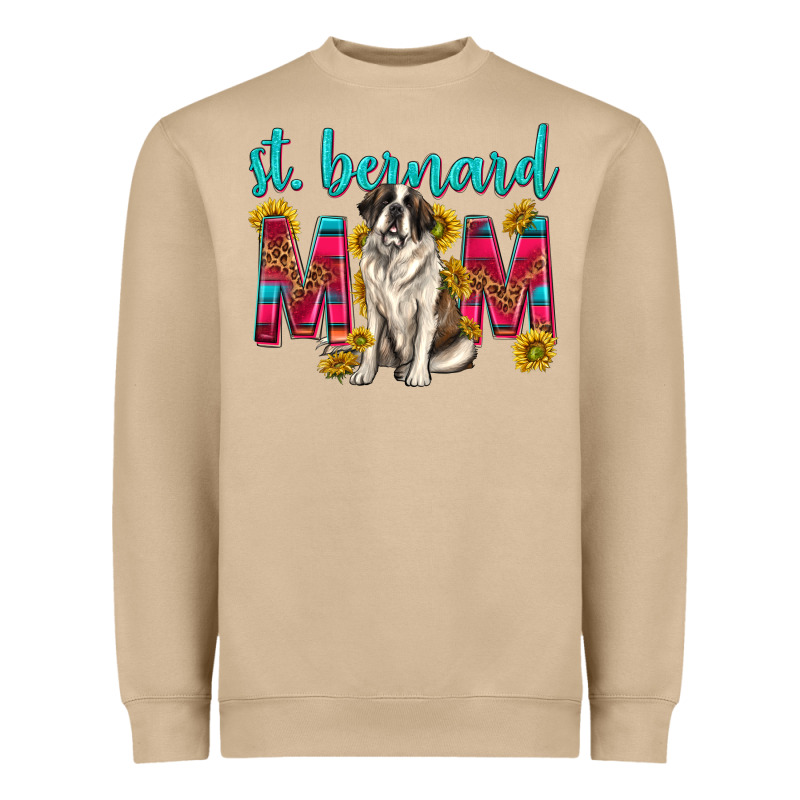 Western St Bernard Mom Heavyweight Sweatshirt by texasbilliewilder | Teevron