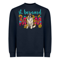 Navy western st bernard mom Heavyweight Sweatshirt - texasbilliewilder