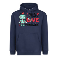 Navy little love machine Heavyweight Hoodie - MaliasSmallBusiness