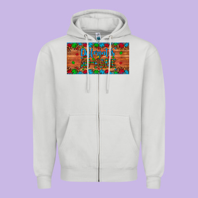 Different Is Au Some Autism Awareness License Plate Zipper Hoodie Designed By Artiststas