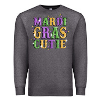Charcoal Heather mardi gras cutie Premium Sweatshirt - MaliasSmallBusiness