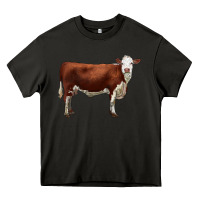 Asphalt hereford cow Heavy Core Tee - LillyAllenDesigns