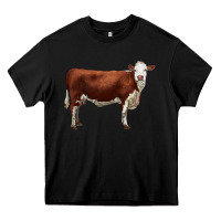 Black hereford cow Heavy Core Tee - LillyAllenDesigns