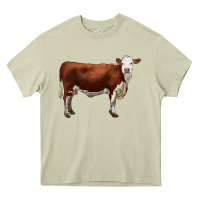 Mossy hereford cow Heavy Core Tee - LillyAllenDesigns