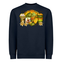 Navy frog coffee cups Heavyweight Sweatshirt - Zillion Design Studio