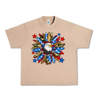 Burro American flag sunflower Urban Heavy Tee - Neo Western