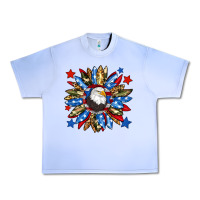 Grape Ice American flag sunflower Urban Heavy Tee - Neo Western