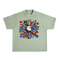 Oil Green American flag sunflower Urban Heavy Tee - Neo Western