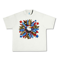 Pistachio American flag sunflower Urban Heavy Tee - Neo Western