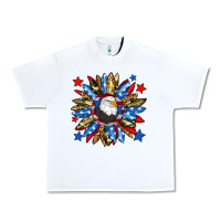 American Flag Sunflower Urban Heavy Tee | Teevron