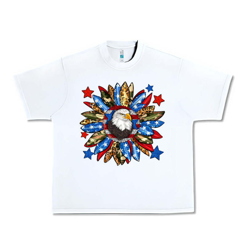 American Flag Sunflower Urban Heavy Tee by Neo Western | Teevron