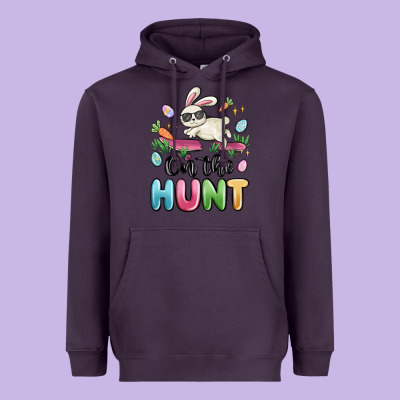 On The Hunt Easter Heavyweight Hoodie Designed By Maliassmallbusiness