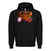 Black chilli con carne Zipper Hoodie - AdoDesignShop