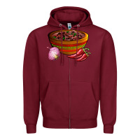 Burgundy chilli con carne Zipper Hoodie - AdoDesignShop