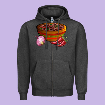 Chilli Con Carne Zipper Hoodie Designed By Adodesignshop