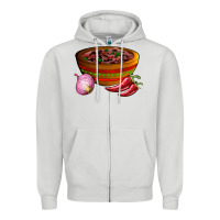 Dove Grey chilli con carne Zipper Hoodie - AdoDesignShop