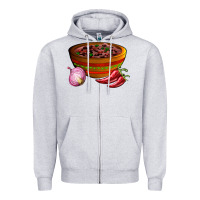 Heather Grey chilli con carne Zipper Hoodie - AdoDesignShop