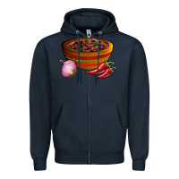 Navy chilli con carne Zipper Hoodie - AdoDesignShop