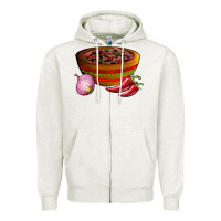 Oatmeal Heather chilli con carne Zipper Hoodie - AdoDesignShop