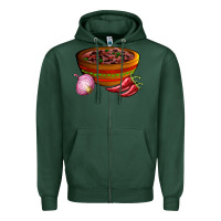 Sports Green chilli con carne Zipper Hoodie - AdoDesignShop