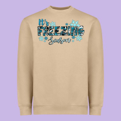 It's Freezing Season Winter Heavyweight Sweatshirt Designed By Ranaportraitstore