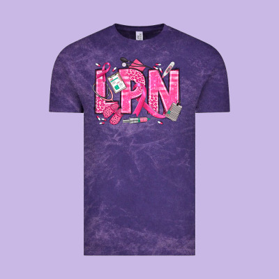 Breast Cancer Lpn Licensed Practical Nurse Vintage Tee Designed By Texasbilliewilder