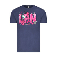 Vintage Denim Breast Cancer LPN Licensed Practical Nurse Vintage Tee - texasbilliewilder