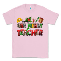 Bubblegum Pink one merry teacher Classic Tee - AdoDesignShop