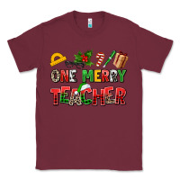 Burgundy one merry teacher Classic Tee - AdoDesignShop