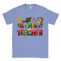 Colony Blue one merry teacher Classic Tee - AdoDesignShop