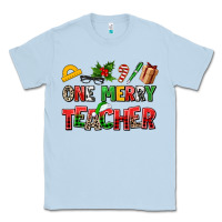 Dusty Blue one merry teacher Classic Tee - AdoDesignShop