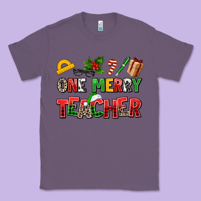 One Merry Teacher Classic Tee Designed By Adodesignshop