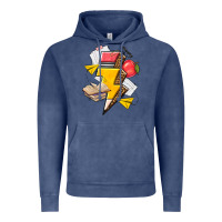 Vintage Denim teacher lightning bolt Vintage Hoodie - texasbilliewilder