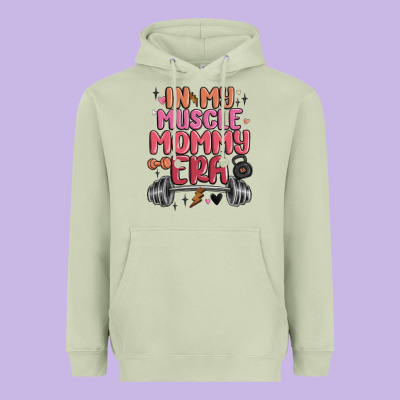 In My Muscle Mommy Era Heavyweight Hoodie Designed By Maliassmallbusiness