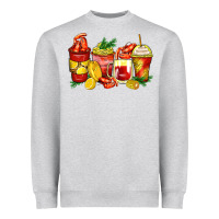Heather Grey crawfish coffee cups Heavyweight Sweatshirt - Zillion Design Studio