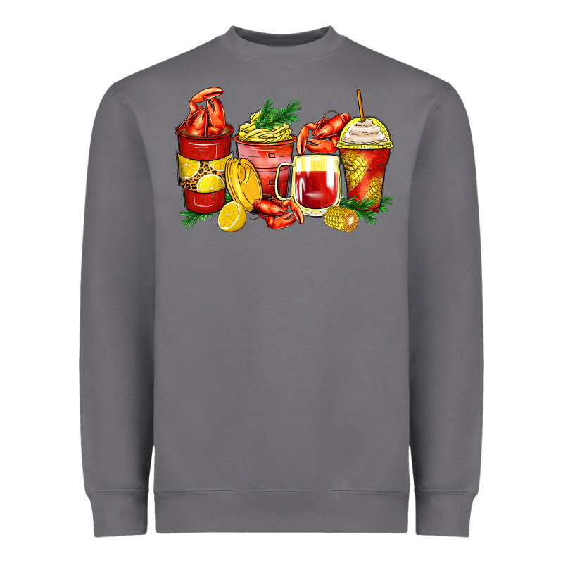 Crawfish Coffee Cups Heavyweight Sweatshirt by Zillion Design Studio | Teevron