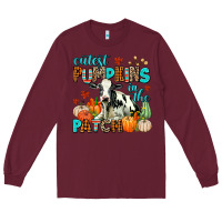 Burgundy cutest pupkins in the patch Long Sleeve Tee - AdoDesignShop
