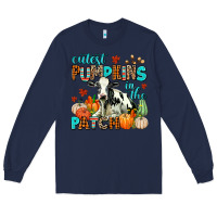 Navy cutest pupkins in the patch Long Sleeve Tee - AdoDesignShop