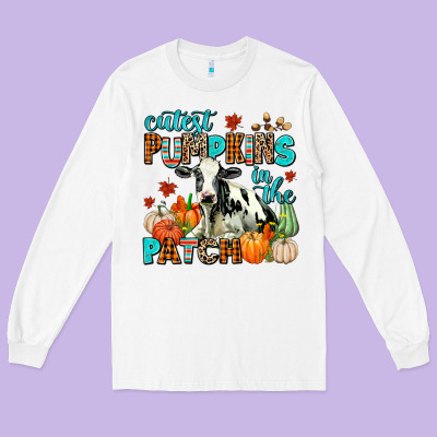 Cutest Pupkins In The Patch Long Sleeve Tee Designed By Adodesignshop