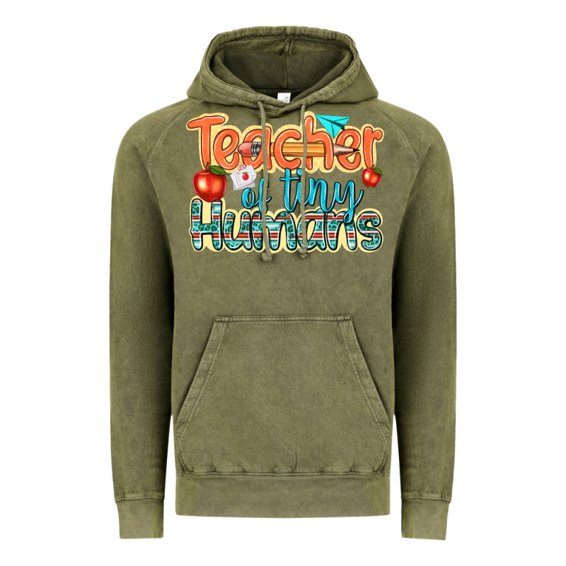 Teacher Of Tiny Humans Vintage Hoodie by texasbilliewilder | Teevron