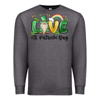 Charcoal Heather love st. patricks day gnome Premium Sweatshirt - MaliasSmallBusiness