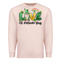 Pale Pink love st. patricks day gnome Premium Sweatshirt - MaliasSmallBusiness