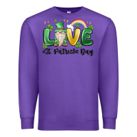 Purple love st. patricks day gnome Premium Sweatshirt - MaliasSmallBusiness