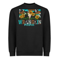 Black wranglin mama Heavyweight Sweatshirt - texasbilliewilder