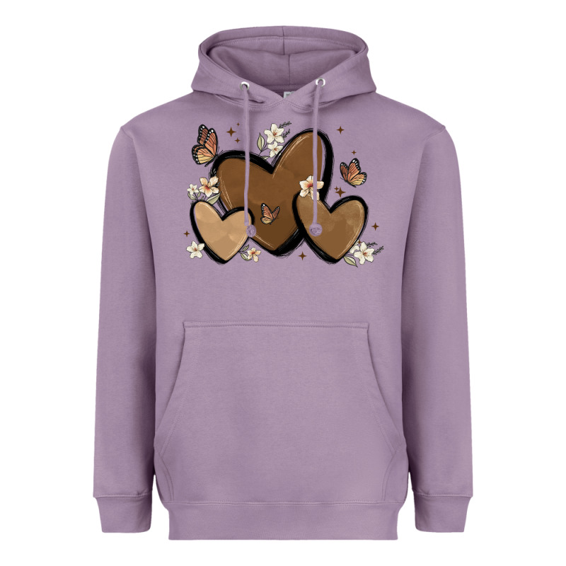 Melanin Hearts Heavyweight Hoodie by MaliasSmallBusiness | Teevron