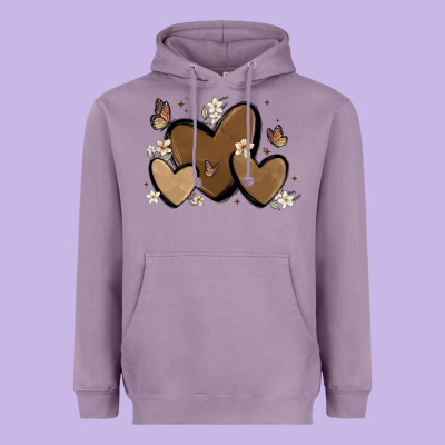 Melanin Hearts Heavyweight Hoodie Designed By Maliassmallbusiness