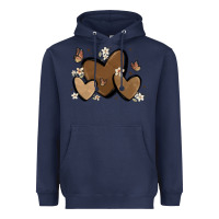 Navy melanin hearts Heavyweight Hoodie - MaliasSmallBusiness