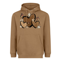 Toasted Coconut melanin hearts Heavyweight Hoodie - MaliasSmallBusiness