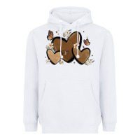 White melanin hearts Heavyweight Hoodie - MaliasSmallBusiness