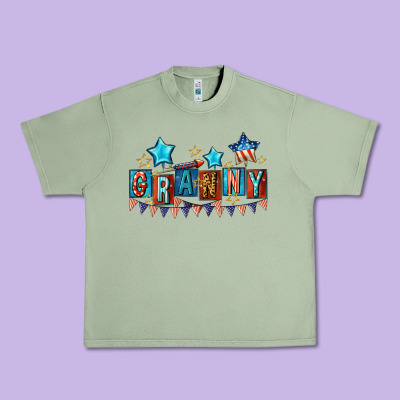 American Granny 4th Of July Urban Heavy Tee Designed By Cowgirlartshop